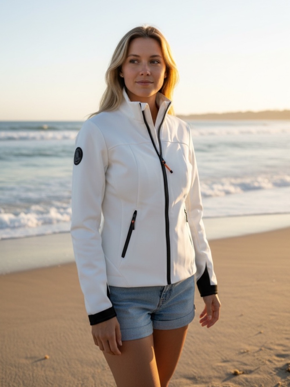 Parajumpers Women's White Fleece Lined Jacket- Spring!
